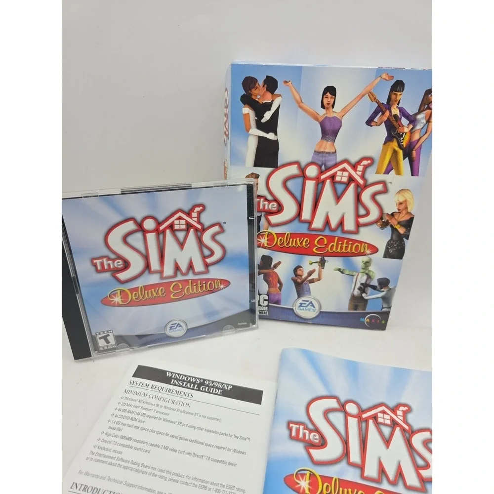 Sims: Deluxe Edition (PC, 2002) CIB With Manuals - Excellent Tested Works
